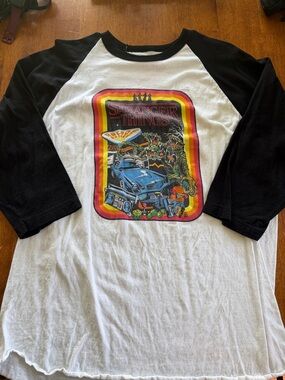 Netflix Stranger Things Black & White Raglan Graphic Long Sleeve Tee